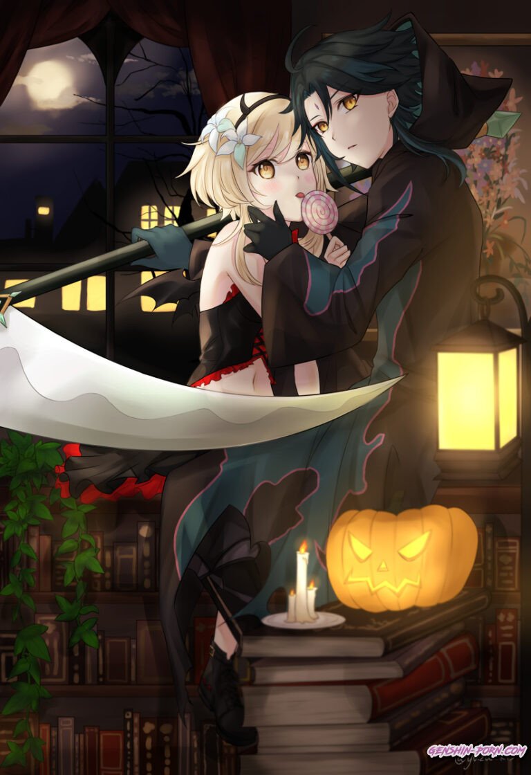 Xiao x Lumine Halloween Hentai